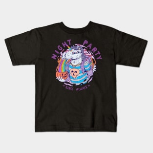 Night Party Unicorn Kids T-Shirt